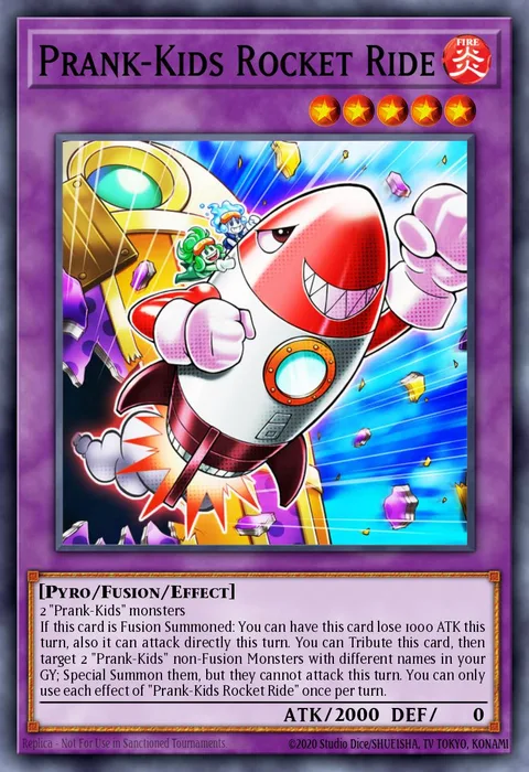 Prank-Kids Rocket Ride trading card