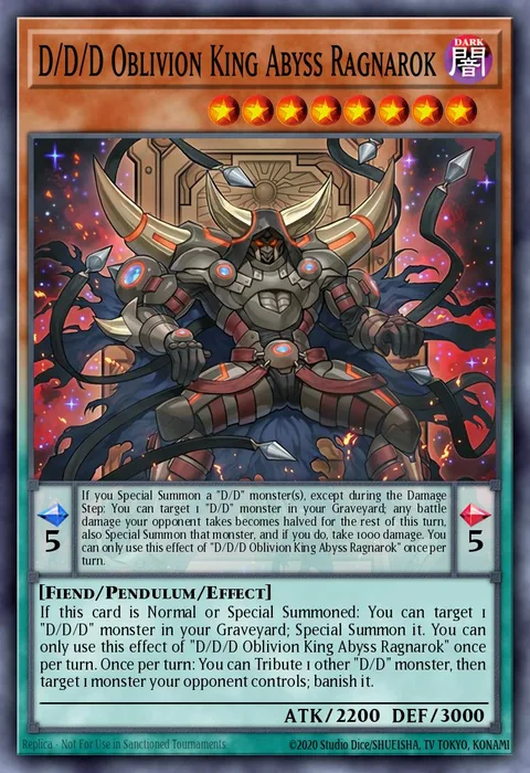 D/D/D Oblivion King Abyss Ragnarok trading card