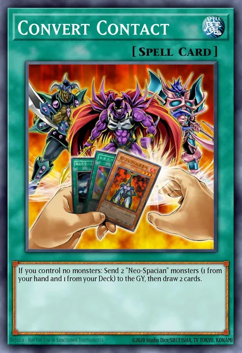 Convert Contact trading card
