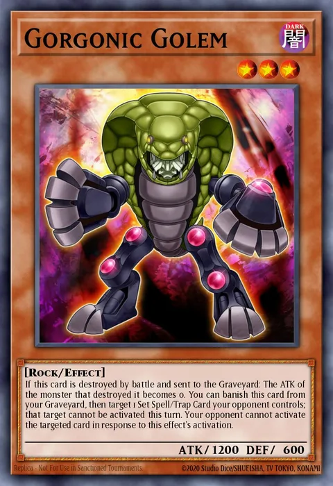 Gorgonic Golem trading card