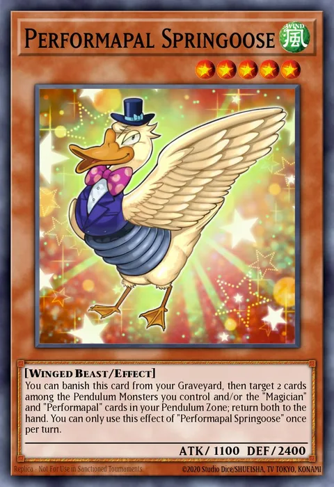 Performapal Springoose trading card