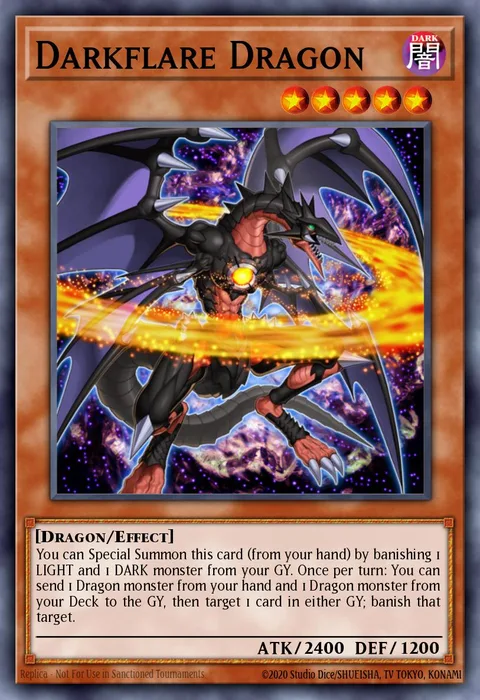 Darkflare Dragon trading card