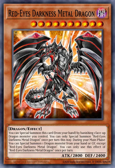 Red-Eyes Darkness Metal Dragon trading card