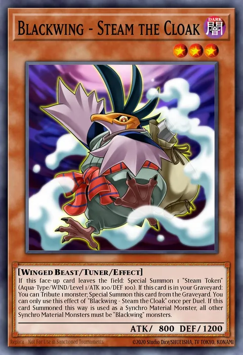 Blackwing - Steam the Cloak trading card