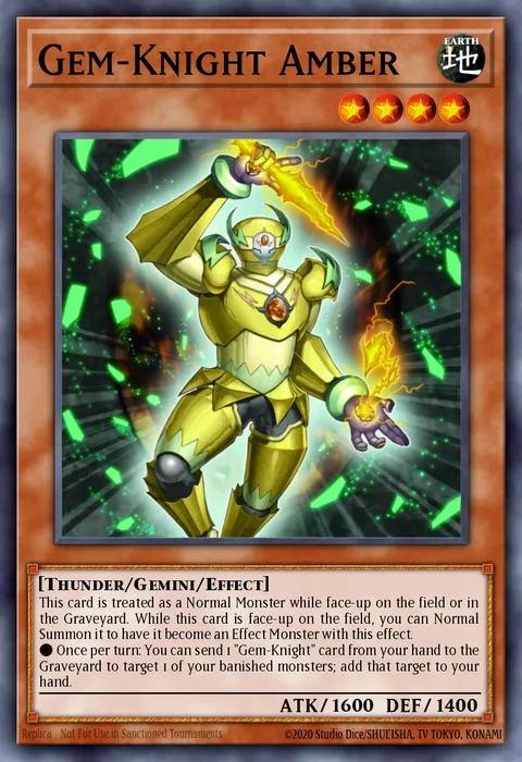 Gem-Knight Amber trading card