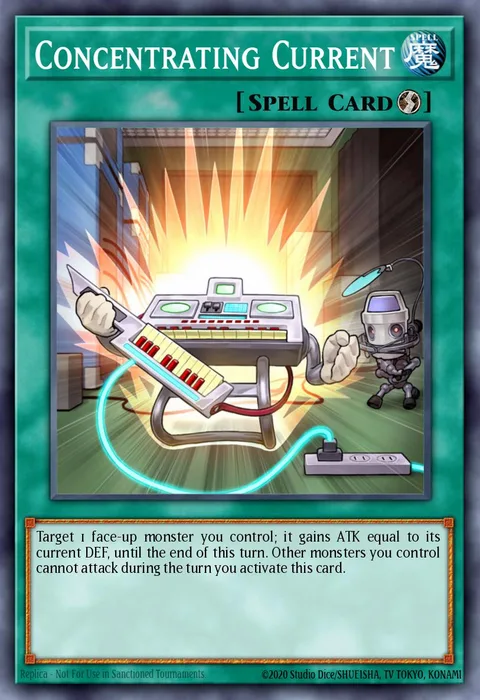 Concentrating Current trading card