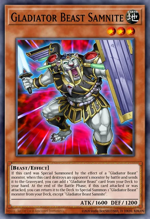 Gladiator Beast Samnite trading card