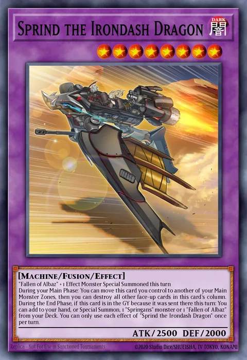 Sprind the Irondash Dragon trading card