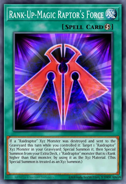 Rank-Up-Magic Raptor's Force trading card