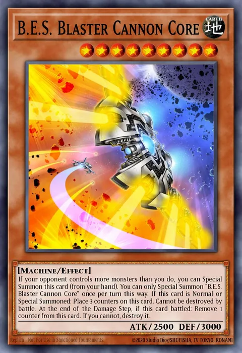 B.E.S. Blaster Cannon Core trading card