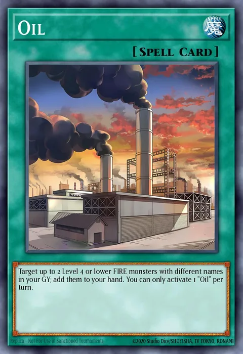 Oil trading card