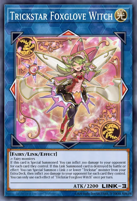 Trickstar Foxglove Witch trading card