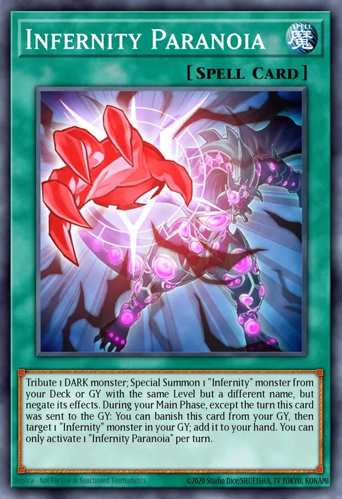 Infernity Paranoia trading card