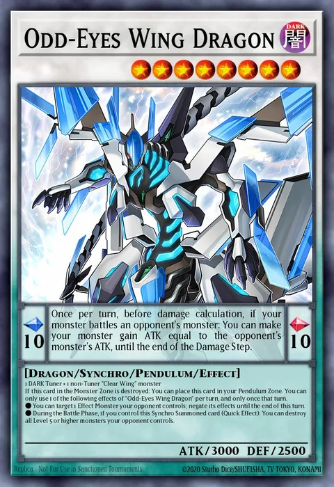 Odd-Eyes Wing Dragon trading card
