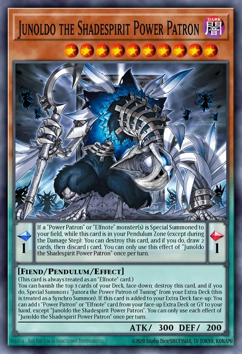 Junoldo the Shadespirit Power Patron trading card