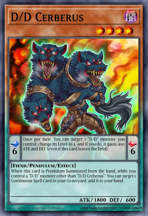 D/D Cerberus trading card