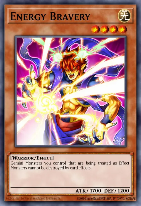 Energy Bravery trading card