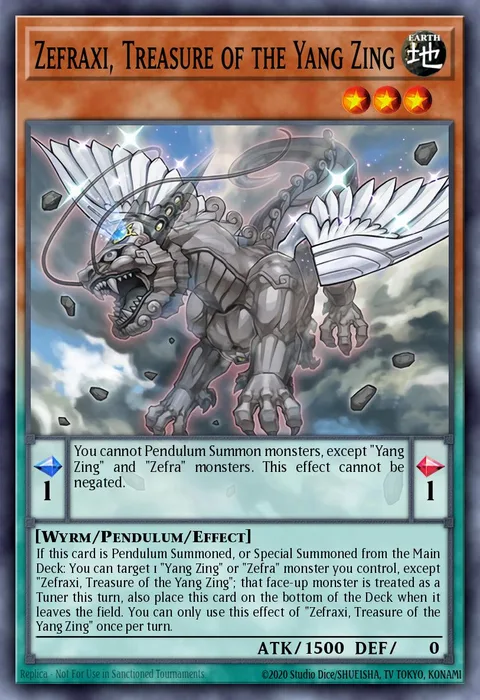 Zefraxi, Treasure of the Yang Zing trading card