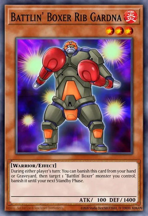 Battlin' Boxer Rib Gardna trading card