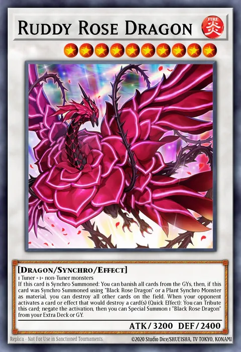 Ruddy Rose Dragon trading card