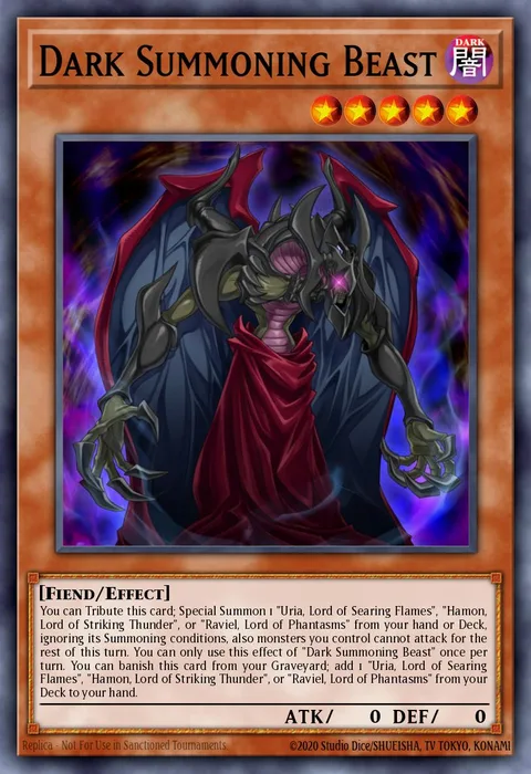Dark Summoning Beast trading card