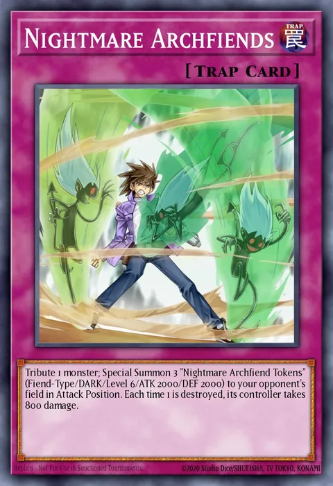 Nightmare Archfiends trading card