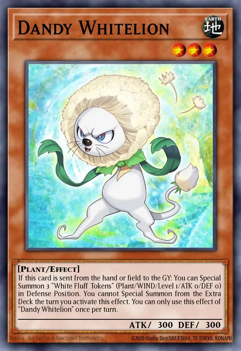 Dandy Whitelion trading card