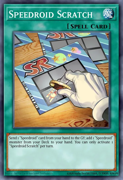 Speedroid Scratch trading card