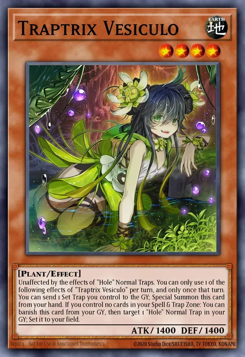 Traptrix Vesiculo trading card