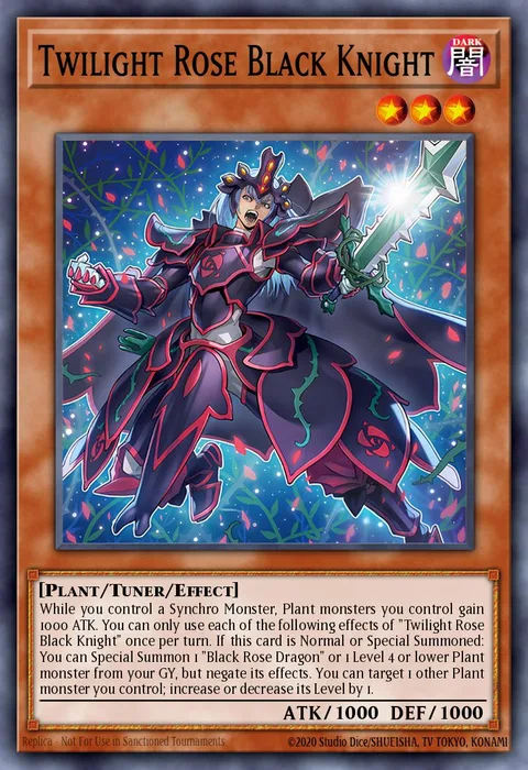 Twilight Rose Black Knight trading card