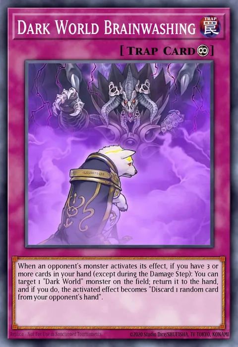 Dark World Brainwashing trading card