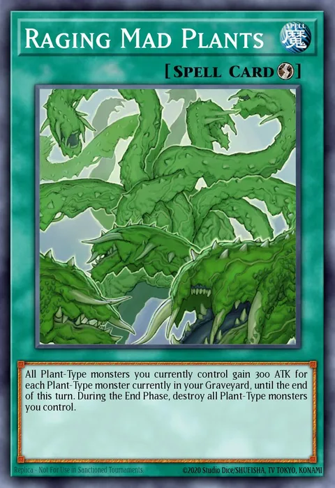 Raging Mad Plants trading card