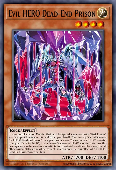 Evil HERO Dead-End Prison trading card