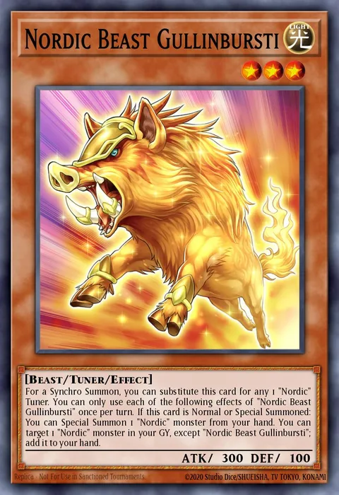 Nordic Beast Gullinbursti trading card