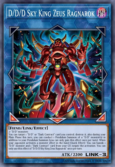 D/D/D Sky King Zeus Ragnarok trading card