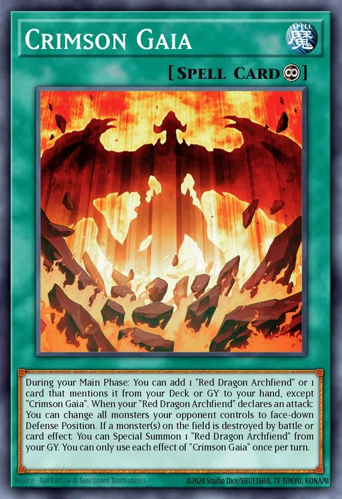 Crimson Gaia trading card