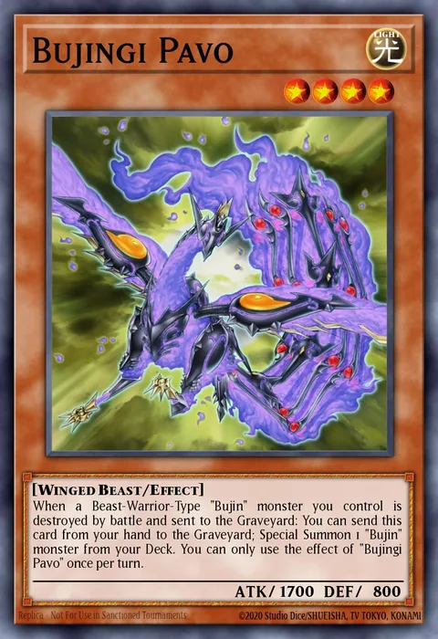 Bujingi Pavo trading card