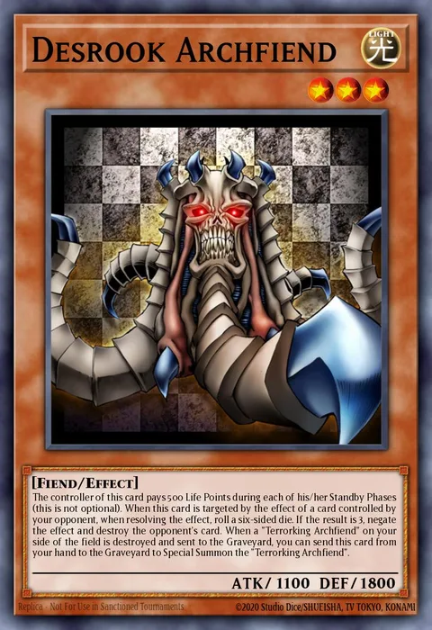 Desrook Archfiend trading card