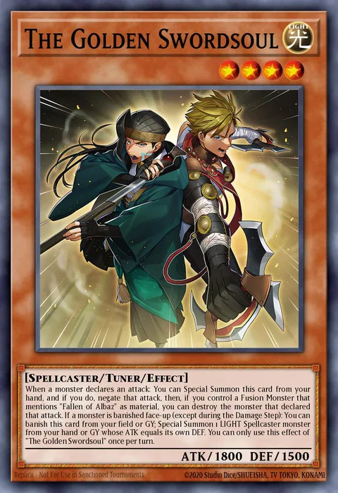 The Golden Swordsoul trading card