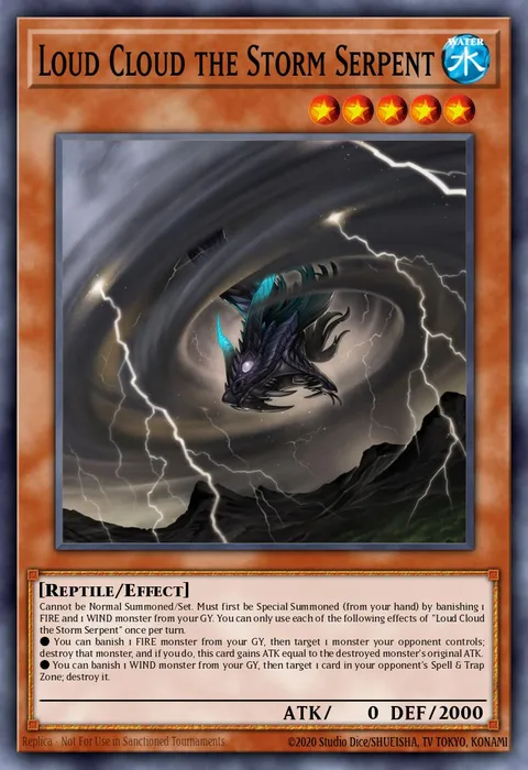 Loud Cloud the Storm Serpent trading card