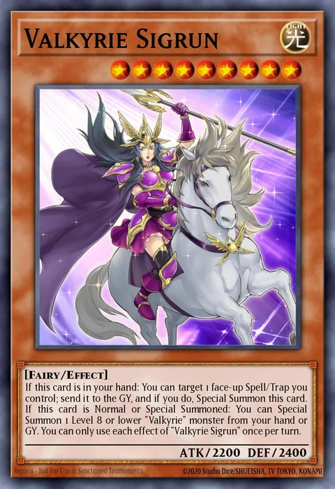 Valkyrie Sigrun trading card