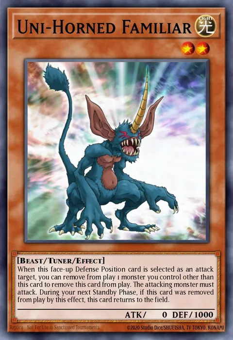 Uni-Horned Familiar trading card