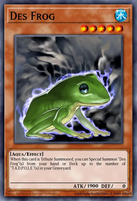 Des Frog trading card