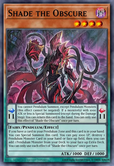 Shade the Obscure trading card