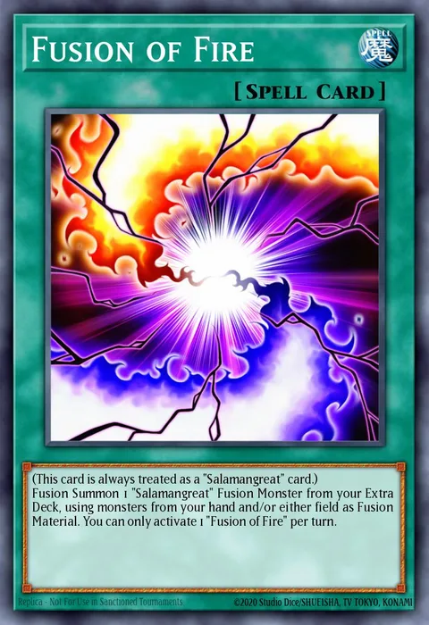 Fusion of Fire trading card
