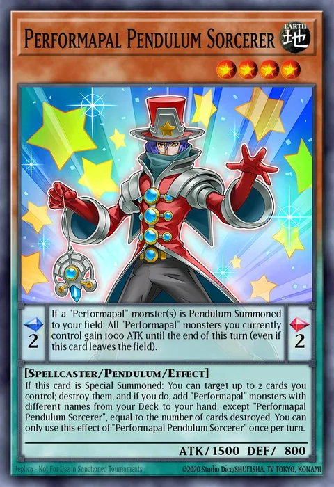 Performapal Pendulum Sorcerer trading card