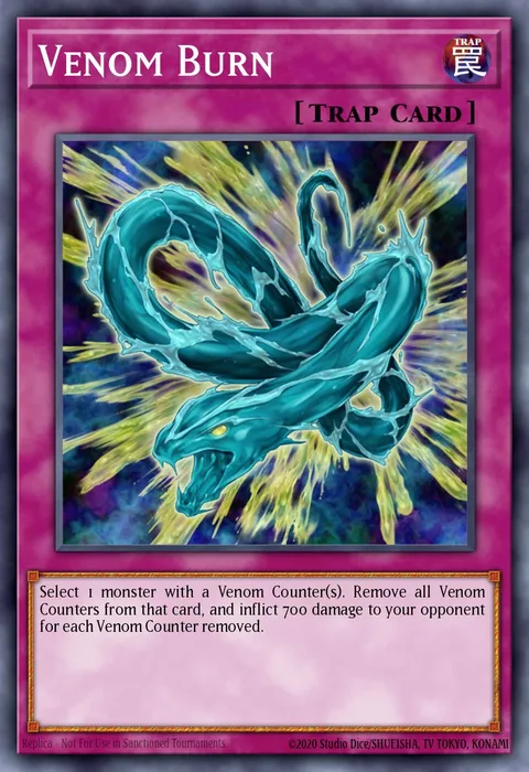 Venom Burn trading card