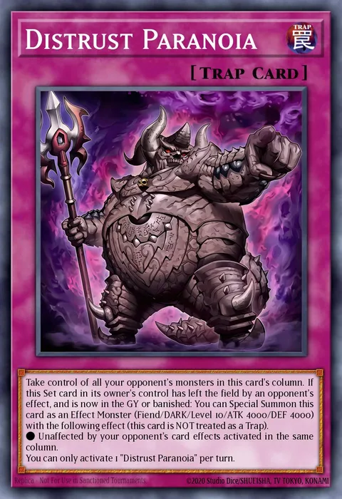 Distrust Paranoia trading card