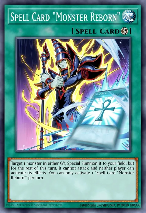 Spell Card "Monster Reborn" trading card
