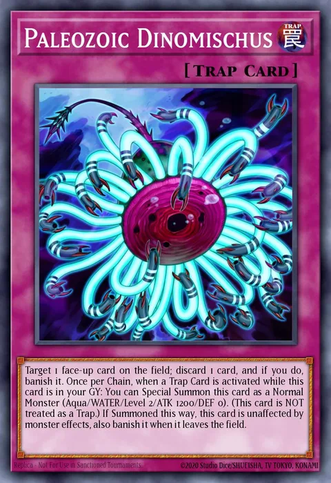 Paleozoic Dinomischus trading card